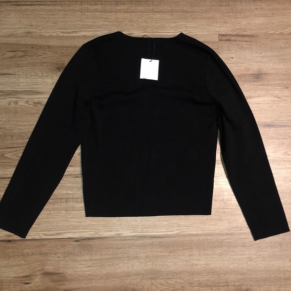 NEW!!! HP 🥳🥳Zara Black Low Cut Sweater with Ties - Picture 9 of 9